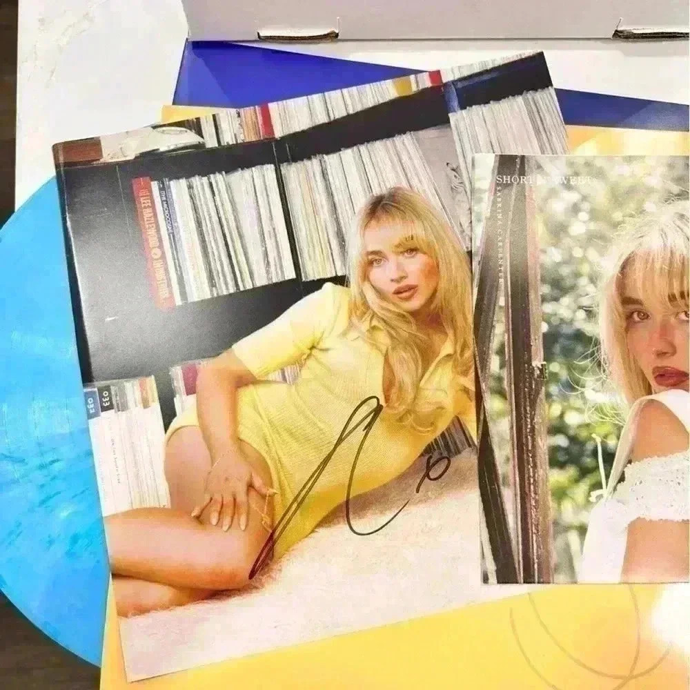 Signed Insert - Sabrina Carpenter Short N' Sweet Light Sky Blue LP Vinyl Record